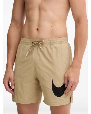Nike Logo-Print Swim Shorts - Green
