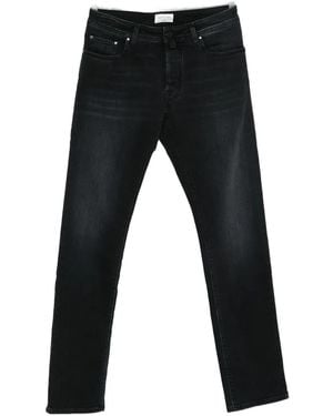Jacob Cohen Wash-Effect Straight-Leg Jeans - Black