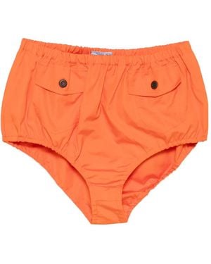 Prada Popline Shorts Met Zak - Oranje