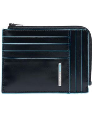 Piquadro B2 Revamp Zip Coin Wallet - Blue