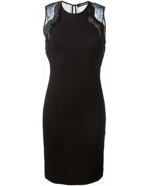 Roberto Cavalli Back Lace Panel Dress - Black