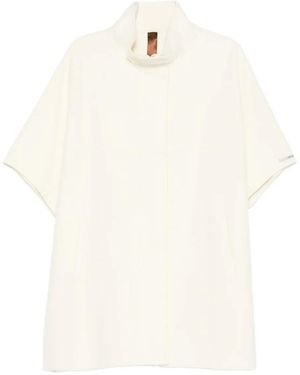 GLOX High-Neck Paneled Jacket - White