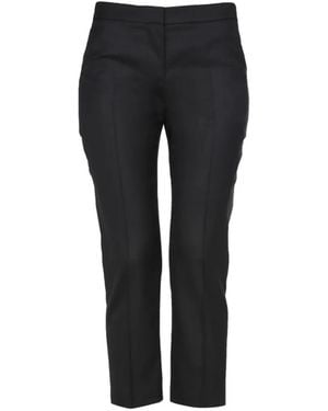 McQueen Straight-Leg Cropped Trousers - Black