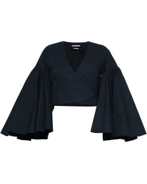 Jacquemus Le Cache Coeur Paysan Top - Blue
