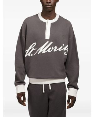 Bally St Moritz Button-Placket Cashmere Jumper - Grey