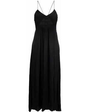 Zadig & Voltaire Satin Empire Line Dress - Black