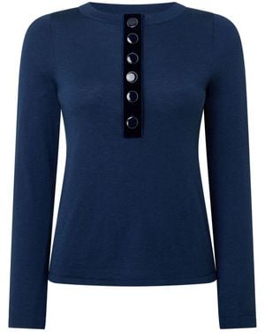 Jane Tilda Knitted Top - Blue