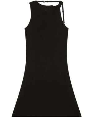 Courreges Embroidered Logo Mini Dress - Black