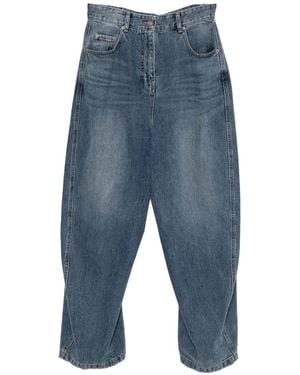 Juun.J Vaqueros Anchos Con Tira Ajustable - Azul