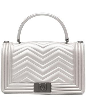 Marc Ellis Chevron-Quilted Crossbody Bag - Grey
