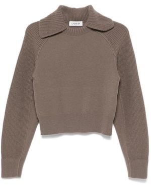 Lanvin Fine-Knit Jumper - Brown