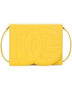 Dolce & Gabbana Borsa A Tracolla Con Logo Dg - Giallo