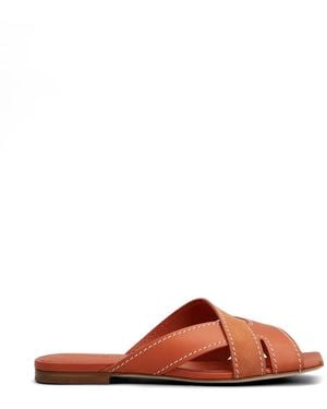 Tod's Crossed-Strap Sandals - Brown