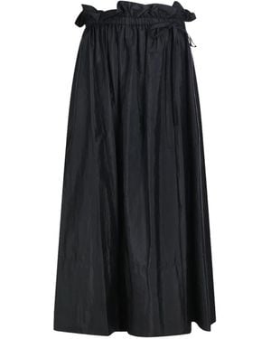 Jil Sander Ruffled drawstring midi skirt - Schwarz