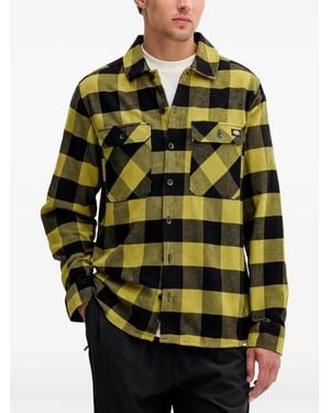 Dickies Check-Pattern Chest-Pocket Shirt - Green