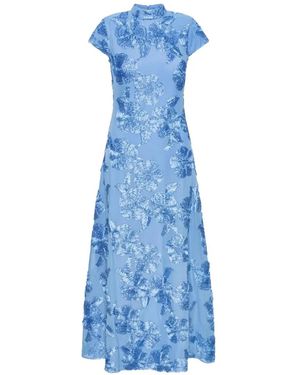 ROTATE BIRGER CHRISTENSEN Floral Maxi Dress - Blue