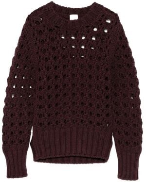 Eleventy Pullover Mit Lochstrickmuster - Rot