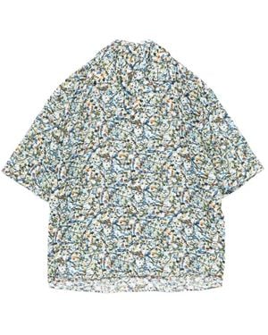 CROQUIS Painted Short-Sleeve Shirt - Blue