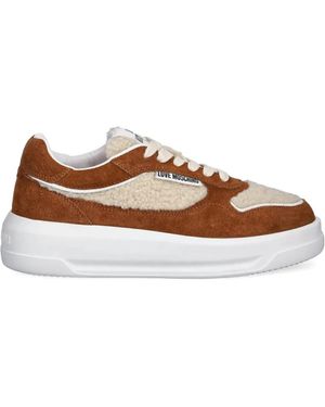 Love Moschino Logo-Detail Trainers - Brown