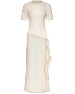 FFORME Jaune Frayed Dress - White