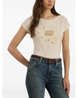 Ralph Lauren Logo-Embroidered T-Shirt - Blue