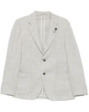 Lardini Checked-pattern blazer - Blanco