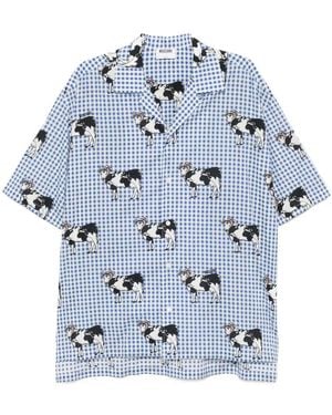 Moschino Cow-Printed Shirt - Blue