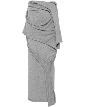 OTTOLINGER Draped-Strap Knitted Skirt - Grey