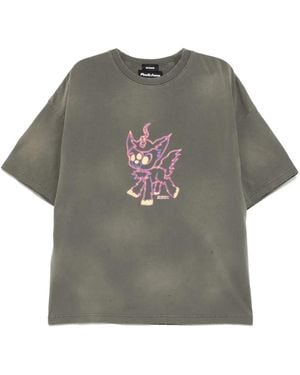 we11done T-Shirt À Imprimé Graphique - Gris