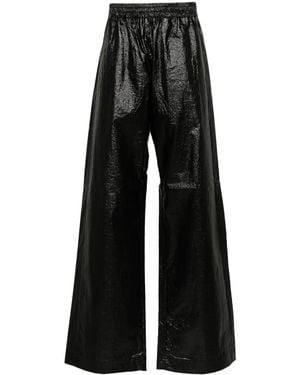 Walter Van Beirendonck Embroidered-Logo Trousers - Black