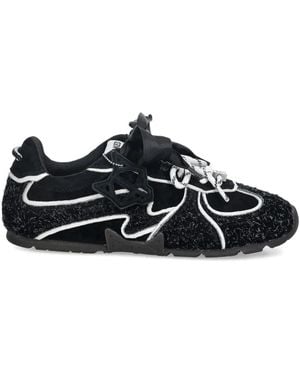 Naked Wolfe Adored Ribbon-Detail Sneakers - Black