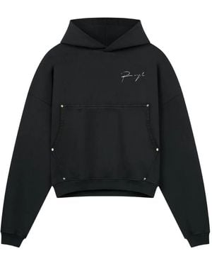 ROUGH Graphic-Print Hoodie - Black