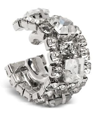 Patrizia Pepe Pendiente Earcuff Con Aplique De Cristal - Blanco