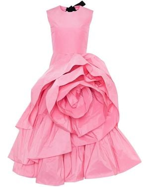 ROKSANDA Gestuftes Radica Kleid Mit Rosette - Pink