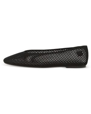 Calvin Klein Liliana Mesh-Knit Ballet Flats - White