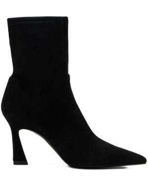 Stuart Weitzman Vinnie Sculptural Ankle Boots - Black
