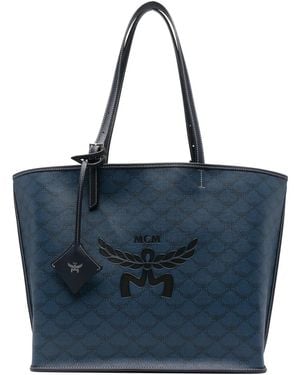 MCM Borsa Tote Himmel Media - Blu
