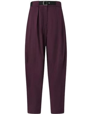 Pinko Pantaloni Affusolati Con Cintura - Viola