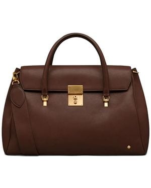 Thom Browne Sac Fourre-Tout En Cuir - Marron