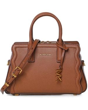 Michael Kors Xs Laila Scalloped-Edge Handbag - Brown