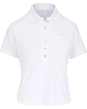 Vince Button-Up Polo Shirt - White