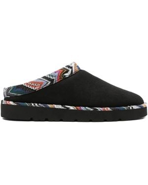 Missoni Patterned-Trim Slippers - Black
