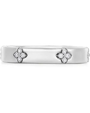 Roberto Coin Anillo Venetian Princess Con Diamantes - Blanco