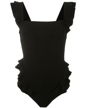 Clube Bossa Ruffled Swimsuit - Black