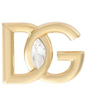 Dolce & Gabbana ラインストーン ブローチ - ホワイト