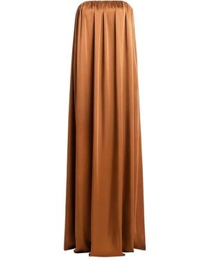 SER.O.YA Monique Satin Maxi Dress - Brown