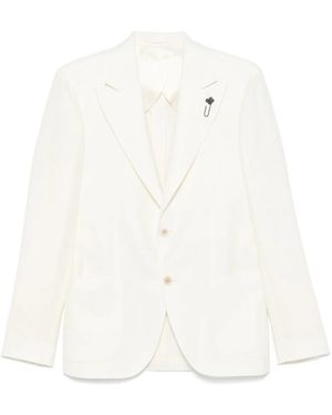 Lardini Single-Breasted Blazer - White