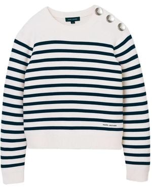 Marc Jacobs Breton Stripe Crewneck - White