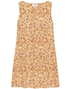 Maliparmi Shell Printed Flared Dress - Natural