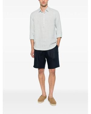 Michael Coal Pleated-Detail Tailored Shorts - White